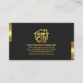 レトロ金ゴールドタブHandymanツールアイコン 名刺 (裏面)