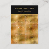 レトロ金ゴールドディスコグラム |イヤリングディスプレイカード 名刺 (正面)