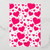 レトロ金ゴールドハッピーバレンタインデーキッズフォトカード 箔シーズンカード (裏面)