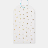 レトロ金ゴールドハッピーホリデースクリプトギフトラベル ギフトタグ (裏面)