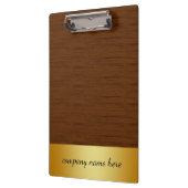 レトロ金ゴールドバッジベージュ竹のテクスチャパターン クリップボード (左)