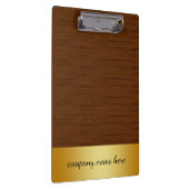 レトロ金ゴールドバッジベージュ竹のテクスチャパターン クリップボード (右)