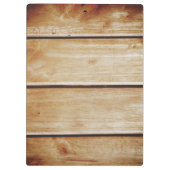 レトロ金ゴールドバッジベージュ竹テクスチャパターンクリップ クリップボード (裏面)