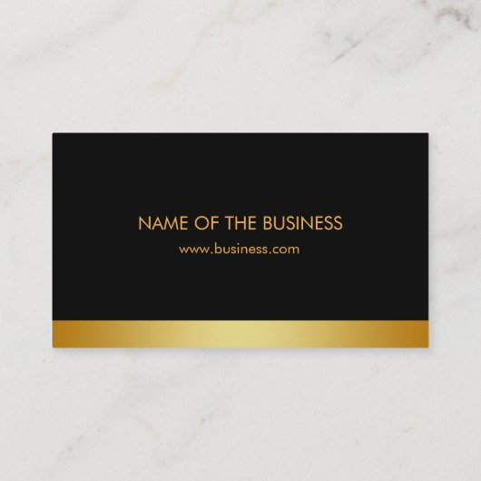レトロ金ゴールドブラックメタル金融プロフェッショナル 名刺 (裏面)