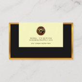 レトロ金ゴールドプルダウンタスタイリッシュブ運転手 名刺 (裏面)