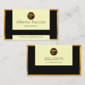 レトロ金ゴールドプルダウンタスタイリッシュブ運転手 名刺 (正面/裏面)