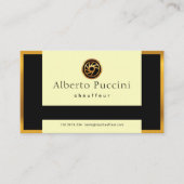 レトロ金ゴールドプルダウンタスタイリッシュブ運転手 名刺 (正面)