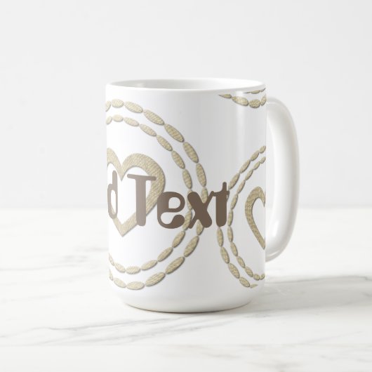 レトロ金ゴールドホリデーヴィベ コーヒーマグカップ (正面右)