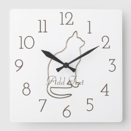 レトロ金ゴールドホリデーヴィベ スクエア壁時計