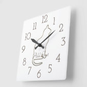 レトロ金ゴールドホリデーヴィベ スクエア壁時計 (傾斜)