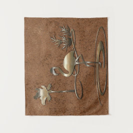 レトロ金ゴールドホリデーヴィベ タペストリー