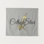 レトロ金ゴールドホリデーヴィベ タペストリー (正面(横))