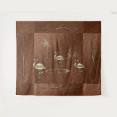 レトロ金ゴールドホリデーヴィベ タペストリー (正面(横))