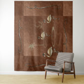 レトロ金ゴールドホリデーヴィベ タペストリー (インサイチュ)