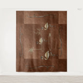 レトロ金ゴールドホリデーヴィベ タペストリー (正面)