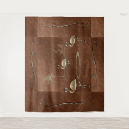 レトロ金ゴールドホリデーヴィベ タペストリー