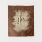 レトロ金ゴールドホリデーヴィベ タペストリー (正面)