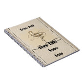 レトロ金ゴールドホリデーヴィベ ノートブック (右側)