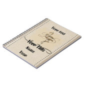 レトロ金ゴールドホリデーヴィベ ノートブック (左側)