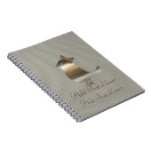 レトロ金ゴールドホリデーヴィベ ノートブック (右側)