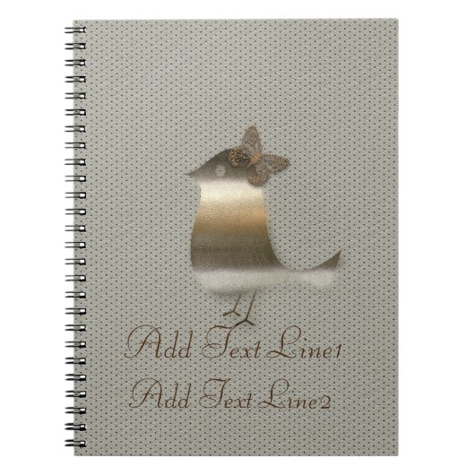 レトロ金ゴールドホリデーヴィベ ノートブック (正面)