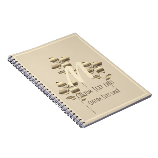 レトロ金ゴールドホリデーヴィベ ノートブック (右側)