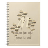 レトロ金ゴールドホリデーヴィベ ノートブック (正面)