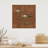 レトロ金ゴールドホリデーヴィベ ポスター (キッチン)