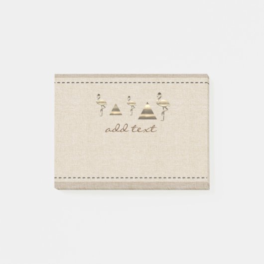 レトロ金ゴールドホリデーヴィベ ポストイット (正面)