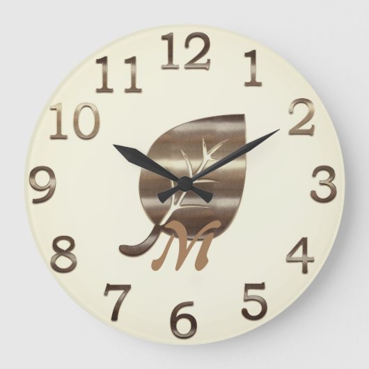 レトロ金ゴールドホリデーヴィベ ラージ壁時計 (正面)