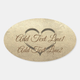 レトロ金ゴールドホリデーヴィベ 楕円形シール