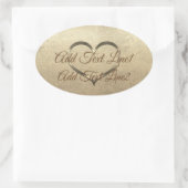 レトロ金ゴールドホリデーヴィベ 楕円形シール (バッグ)