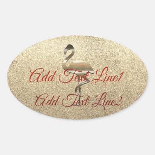 レトロ金ゴールドホリデーヴィベ 楕円形シール (正面)