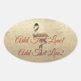 レトロ金ゴールドホリデーヴィベ 楕円形シール