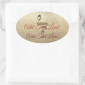 レトロ金ゴールドホリデーヴィベ 楕円形シール (バッグ)