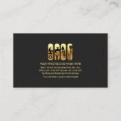 レトロ金ゴールドライングレーシェード建物 名刺 (裏面)