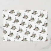 レトロ金ゴールドレタリングメリークリスマスフォト 箔シーズンカード (裏面)