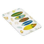 レトロ金ゴールド熱帯沿岸サーフボード マグネット (右側)