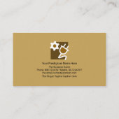 レトロ金ゴールド電子回路層電気技師 名刺 (裏面)