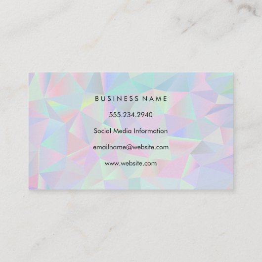 レトロ金属背景 名刺 (裏面)