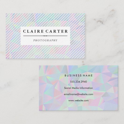 レトロ金属背景 名刺 (正面/裏面)