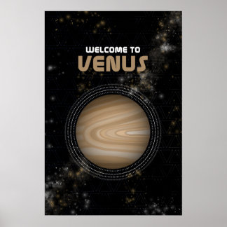 レトロ金星ポスターとの宇宙美術 ポスター