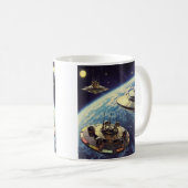 レトロ銀河ソーサー艦隊 コーヒーマグカップ (正面右)