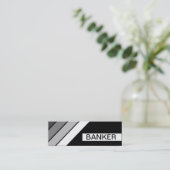 レトロ銀行員 スキニー名刺 (スタンド正面)