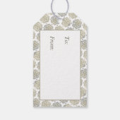 レトロ銀金ゴールド花模様 ギフトタグ (裏面)