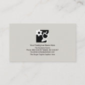 レトロ銀電子回路層電気技師 名刺 (裏面)