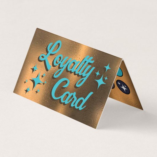 レトロ銅アイシャドパレット折りたたみロイヤリティカード 名刺 (正面)