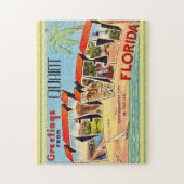 レトロ鍵ウエストグリーティング ジグソーパズル (縦)