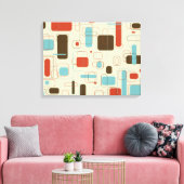 レトロ長方形 キャンバスプリント (インサイチュ (リビング))