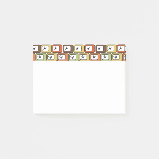レトロ長方形(スターバスト) ポストイット (正面)